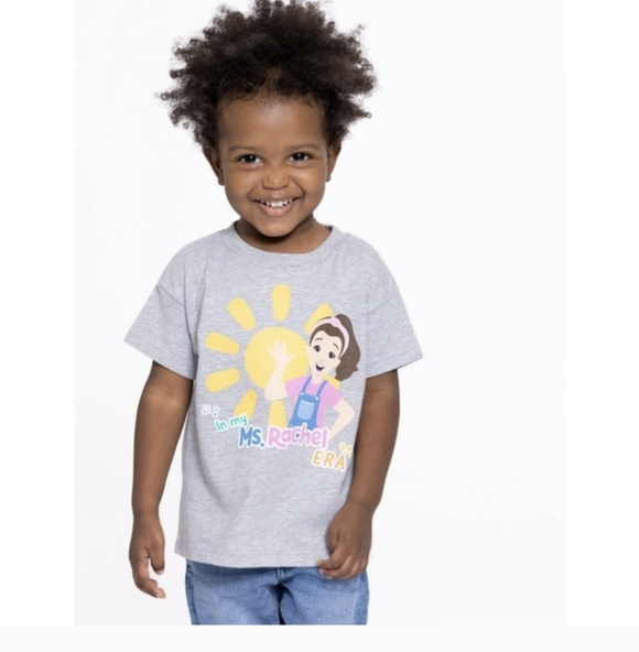 Nwt Ms. Rachel Toddler Short Sleeve Crewneck Tee, Sizes - Picture 1 of 7